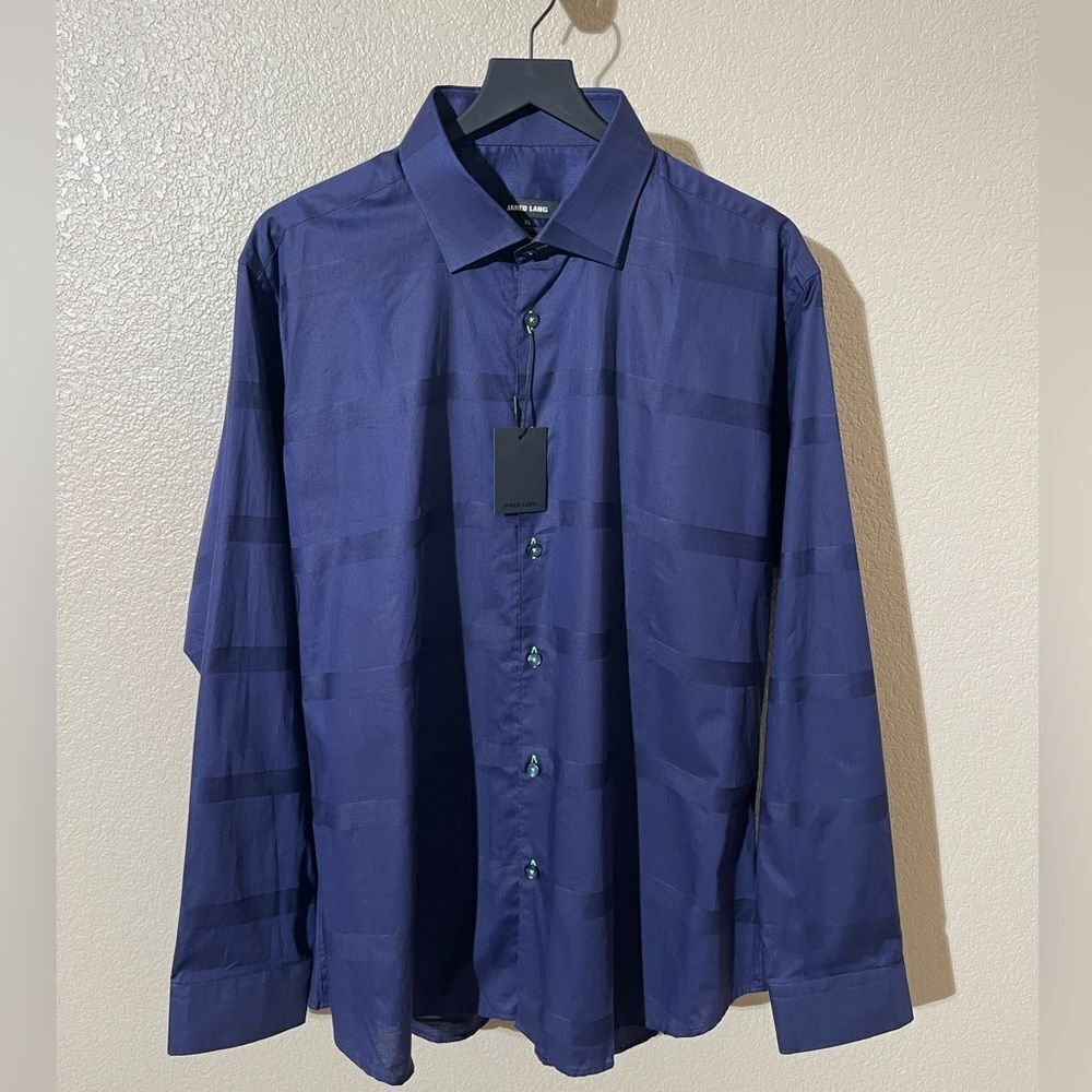 Jared Lang Deep Blue Dress Shirt